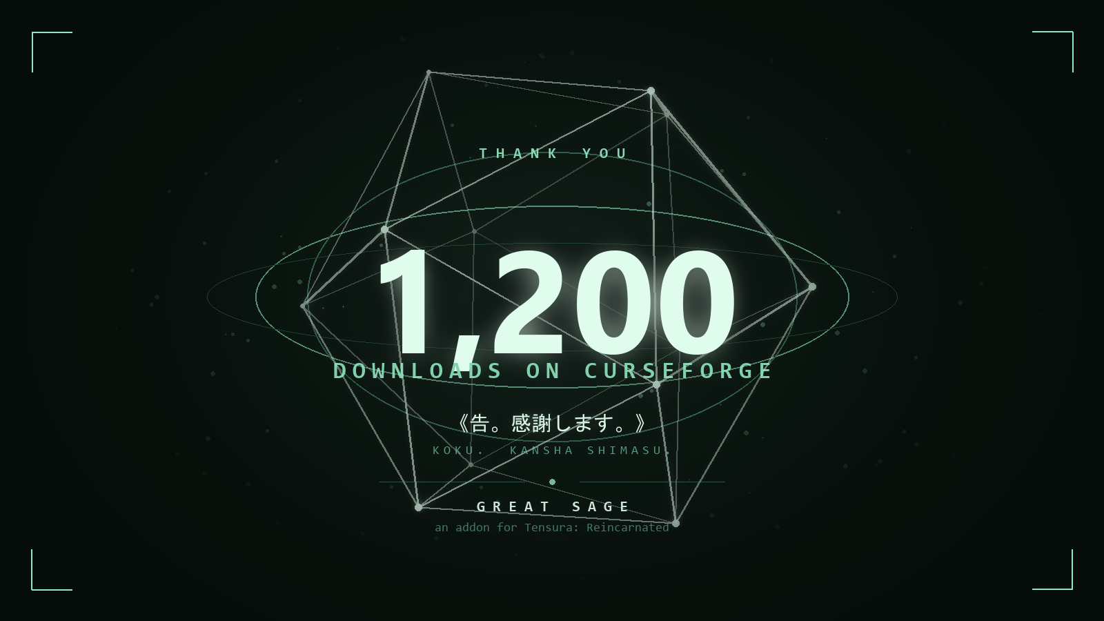 Merci pour les 1 200 téléchargements sur CurseForge