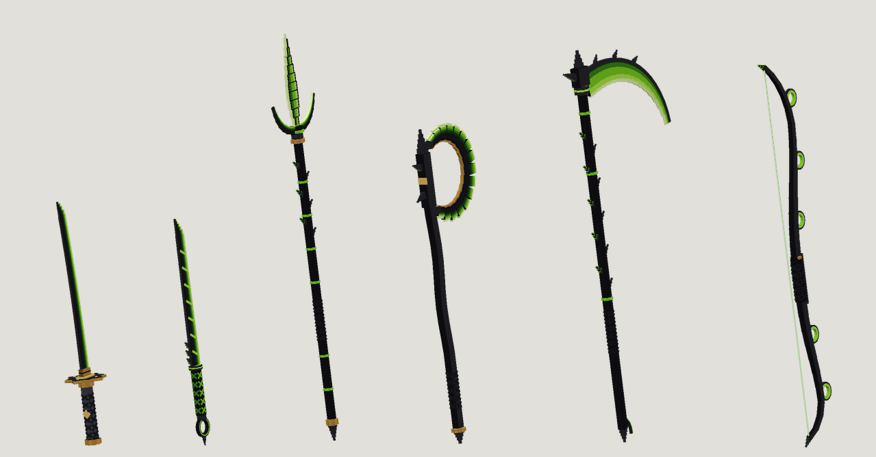 Les six armes de série